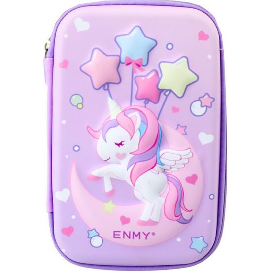 Rozkládací velký 3D penál Unicorn, fialová