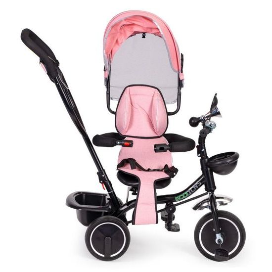 Ecotoys dětská tříkolka s otočným sedadlem Trike 2v1 růžová