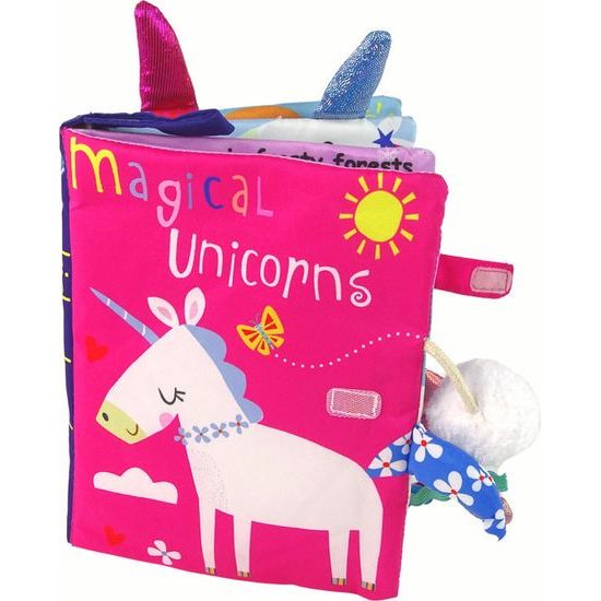 Látková kniha pro nejmenší barevná - Unicorn