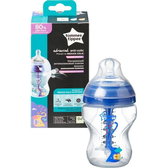 Tommee Tippee Kojenecká láhev C2N ANTI-COLIC Boy 260 ml 0m+