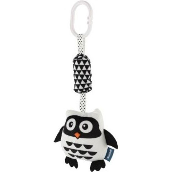 Zvířátko chrastítko na postýlku/kočárek černobílé - mix 3 druhy