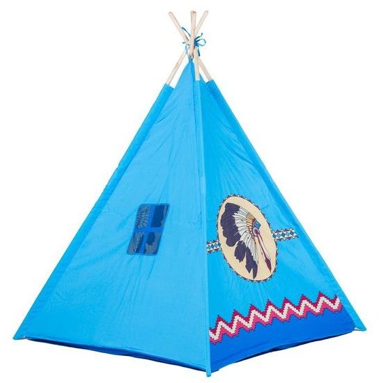 Ecotoys dětský indiánský stan modrý