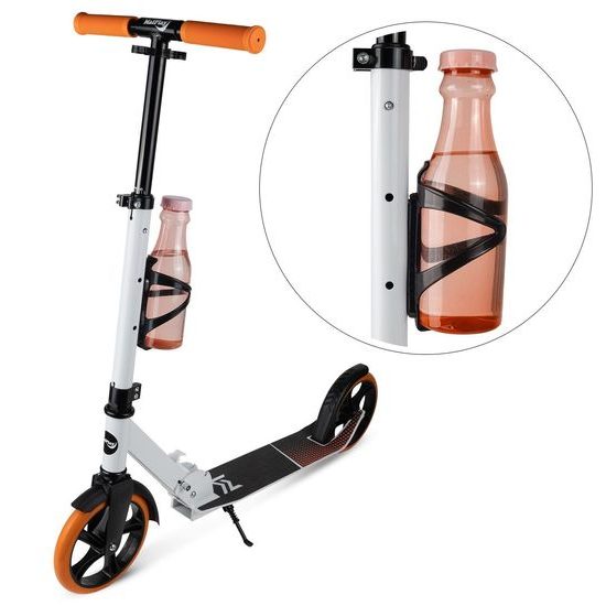 Dětská skládací koloběžka s hliníkovým rámem Scooter bílo-oranžová