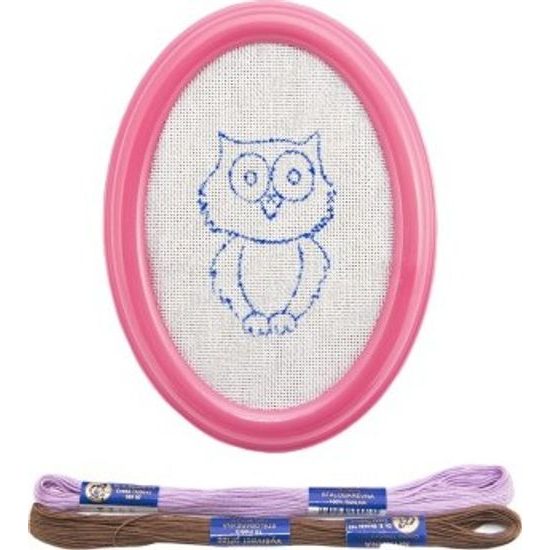 Vyšívání - rámeček na pověšení předloha, 2 příze - mix druhů