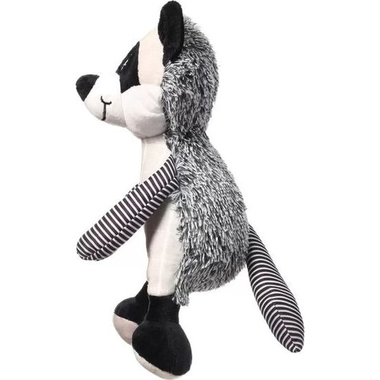 BabyOno Plyšová hračka s chrastítkem Racoon Rocky Mýval, černo-bílý