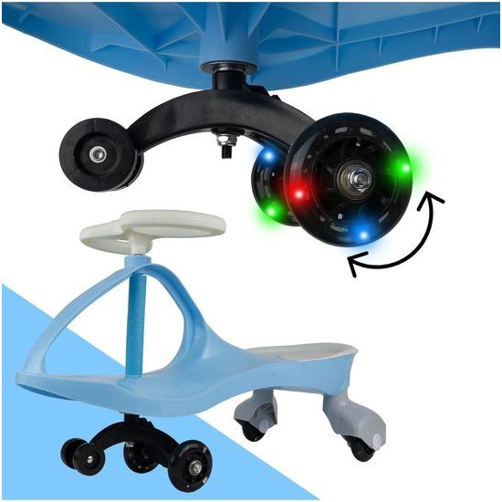 Gravitační odrážedlo se svítícími koly Spinner modré