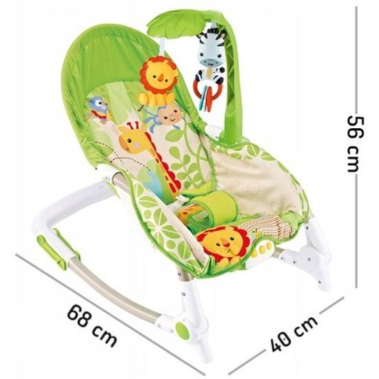 Ecotoys kojenecké lehátko 3v1 s vibracemi a hudbou Animal 4