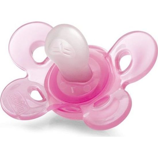 CHICCO Dudlík celosilikonový Physio Comfort 0-6m 1ks dívka