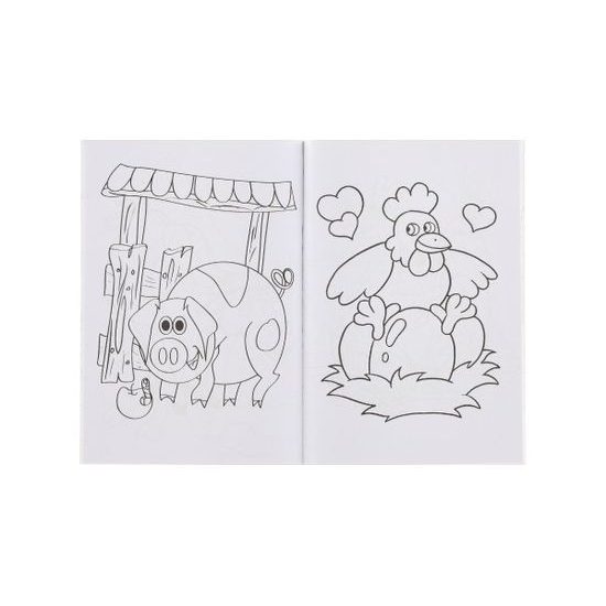 Omalovánky+aktivity/Maľovanky+aktivity Na farmě/Na farme 4ks + pastelky CZ+SK verze