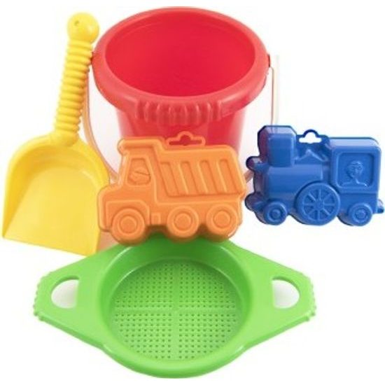 SADA - Kbelík sítko lopatka 2 bábovky - mix barev