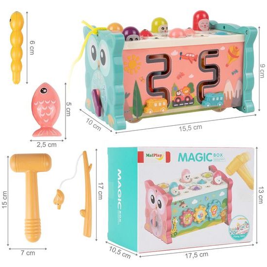 Magická edukační kostka pro děti 8v1 růžová