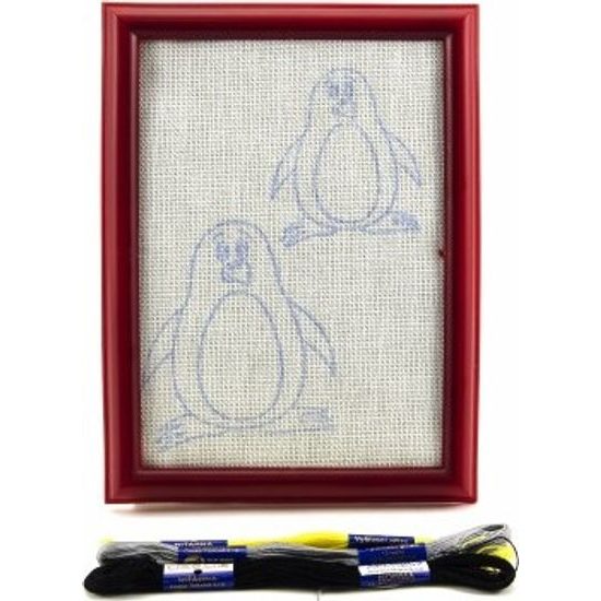 Vyšívání obdélníkový rámeček na pověšení, 3 příze - mix druhů