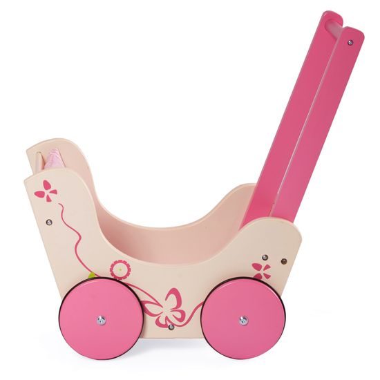 Doris dětské dřevěné chodítko kočárek pro panenky