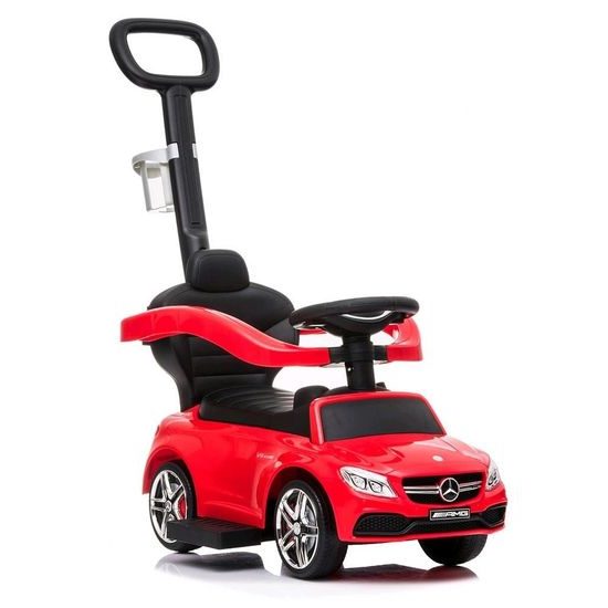 Baby Mix odrážedlo Mercedes AMG C63 s vodící tyčí 3v1 červené