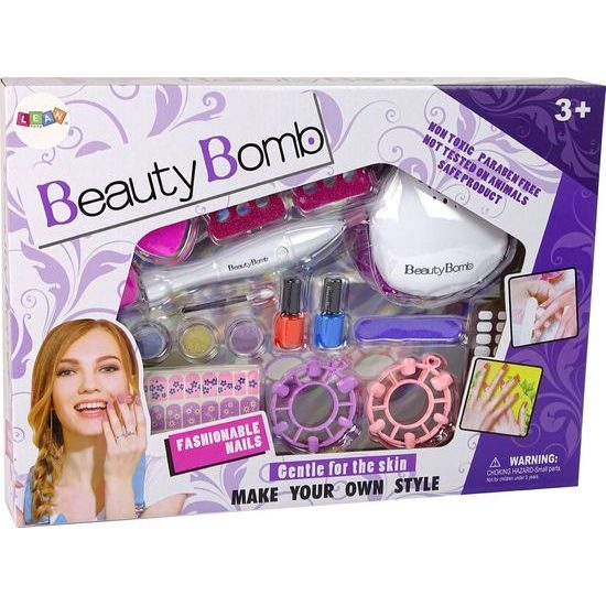 Dětská sada na lakování nehtů s lampou a bruskou