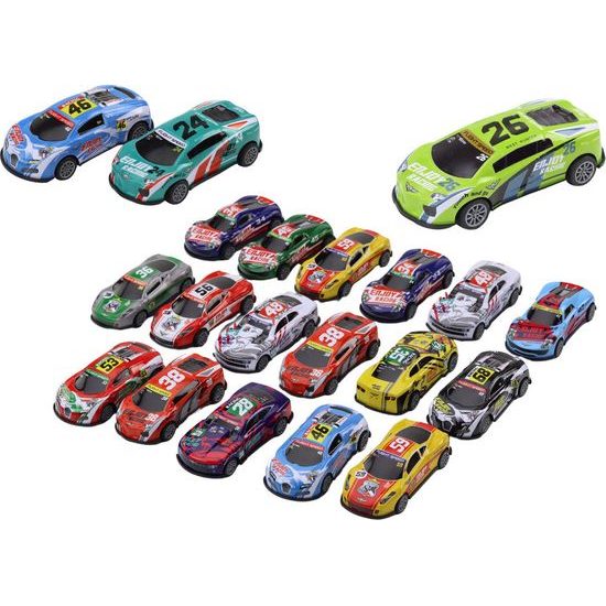 Sada sportovních autíček 1:64, 20 ks