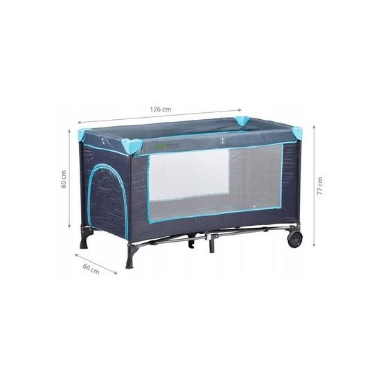 Ecotoys cestovní postýlka 610 černo-modrá
