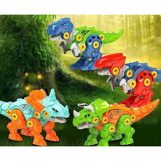 Šroubovací dinosauři s vrtačkou na baterie Take Apart