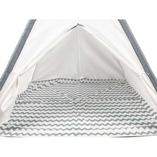 Ecotoys dětský indiánský stan Wigwam šedý