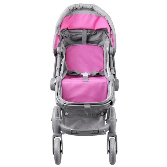 Kočárek pro panenky 4v1 kombinovaný Alice 4543 růžový
