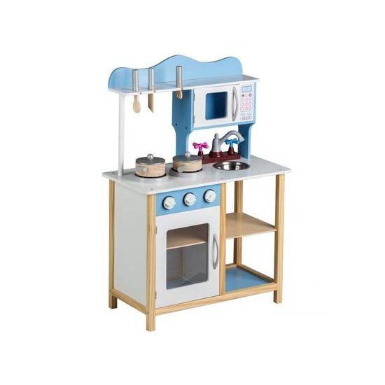 Ecotoys dětská dřevěná kuchyňka s vybavením