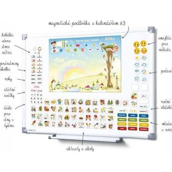 Kalendář magnetický - Školka 114ks magnetek