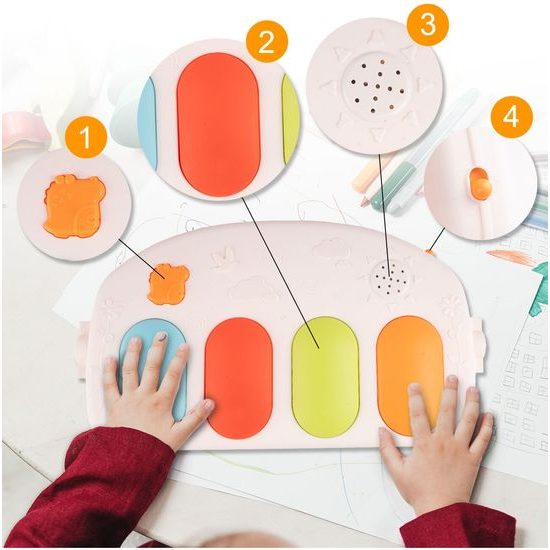 Dětská hrací deka s piankem Ocean - modrá