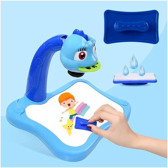 Projektor s kreslící tabulkou a 24 šablonami Dráček