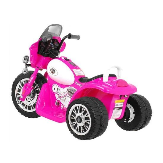 Dětská elektrická tříkolka Chopper růžová