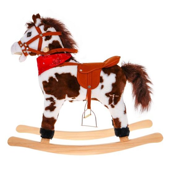 Plyšový houpací kůň Ferda - strakatý