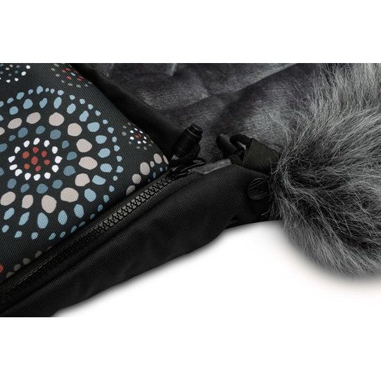 Sensillo Zimní fusak do kočárku Olaf černý rozety