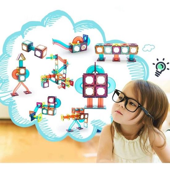 Magnetická stavebnice se skluzavkou Magnet Blocks 78 dílů