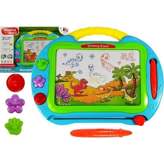 Magnetická kreslící tabulka s doplňky tyrkysová