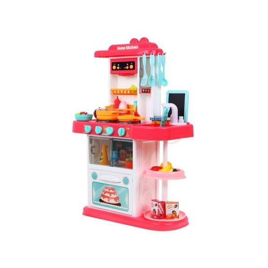 Majlo Toys dětská kuchyňka se zvuky a párou- růžová