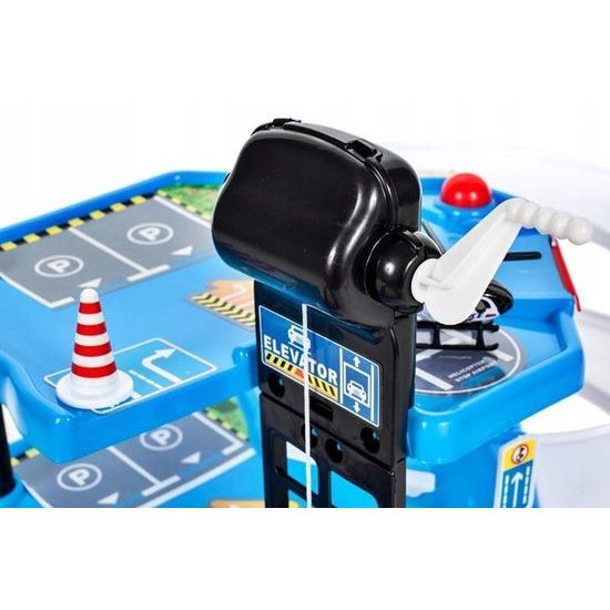 Parkovací garáž se 4 autíčky, helikoptérou a výtahem City Police