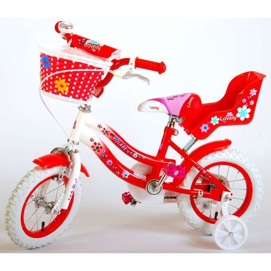 Dětské kolo Volare Lovely 12" červeno-bílé
