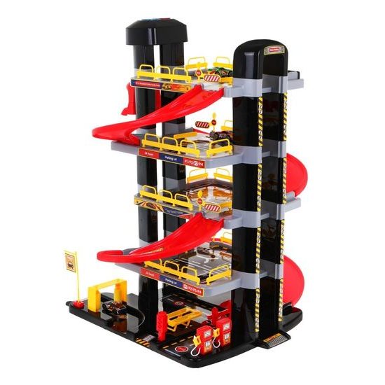 Majlo Toys parkovací XXL garáž s výtahem na baterie + 5 autíček Big Garage