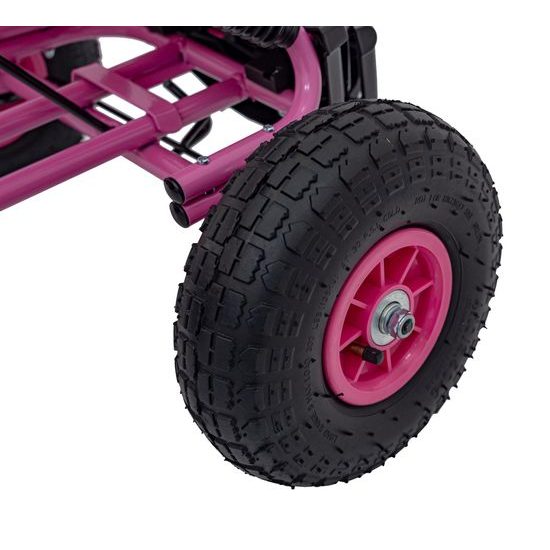 Dětská šlapací motokára s nafukovacími koly Air PerHour - růžová