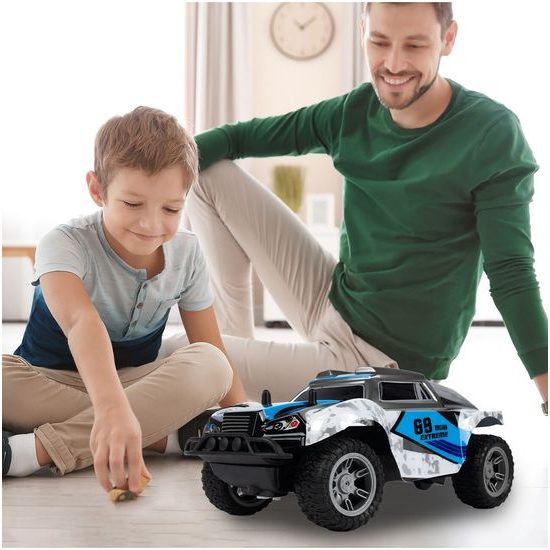 Terénní auto na dálkové ovládání Mountain Champion 1:18 modro-zelené