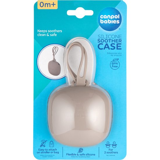 CANPOL babies Silikonové pouzdro na dudlík béžové