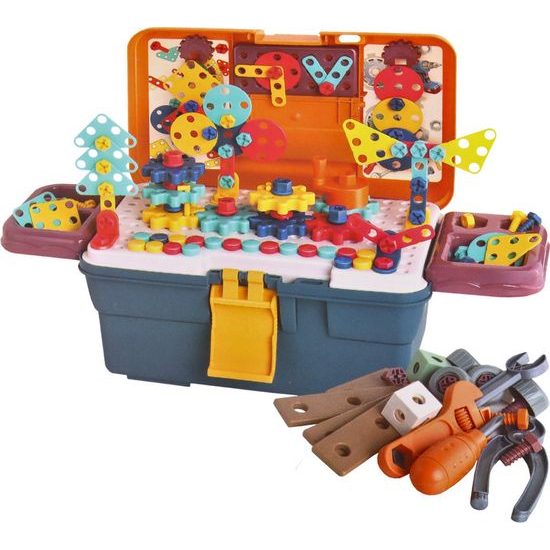 Stavební 3D sada v boxu k sestavení s vrtačkou