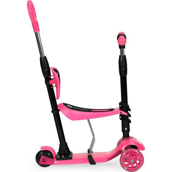 Ecotoys dětská koloběžka se svítícími koly Bedrunka růžová 5v1