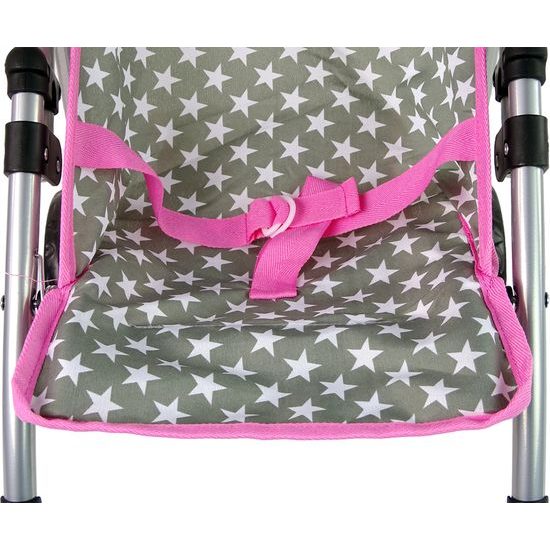 Alice sportovní kočárek pro panenku 9304 šedo-růžový