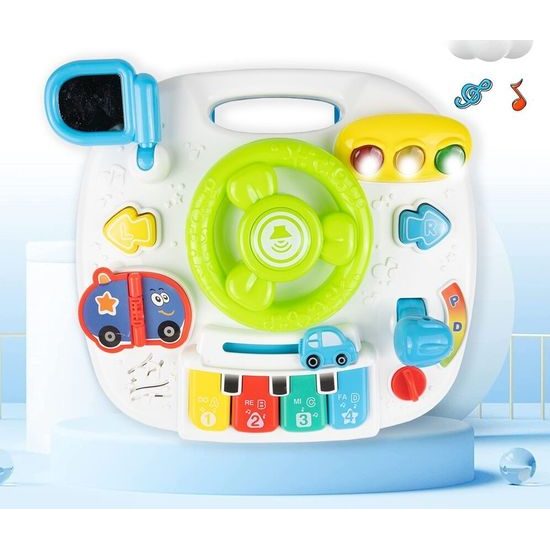 Edukačný stolček s klavírom a volantom 2v1 Drive Table