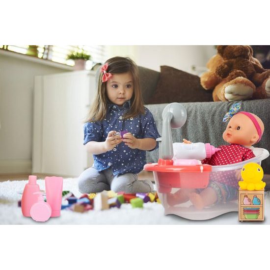Panenka ve vaničce Baby Shower 29 cm s příslušenstvím