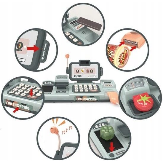 Dětská elektronická pokladna s váhou a pohyblivým pásem Fun Shopping II