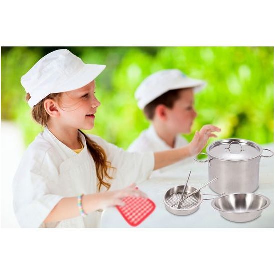 Sada dětského kovového nádobí 12 součástí Mini Kitchen Set