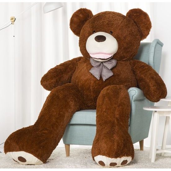 Plyšový medvěd Maty 190 cm XXL hnědý