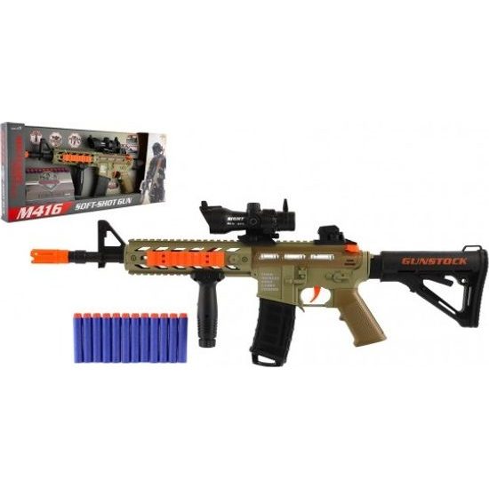 Samopal na pěnové náboje + náboje 12ks - na baterie