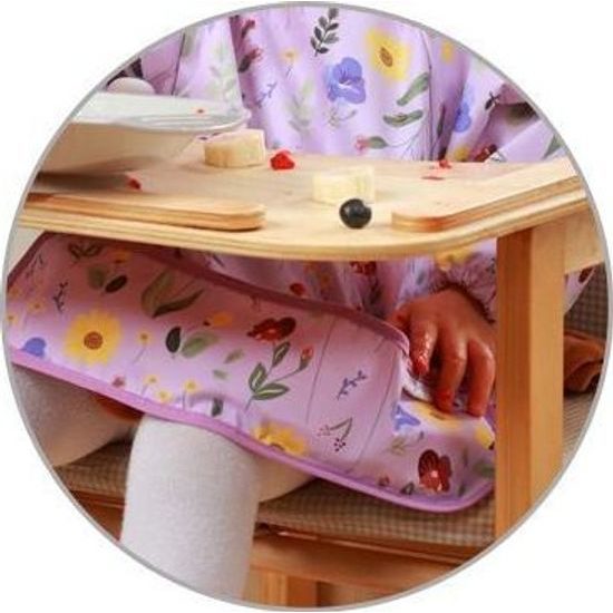 Dětský bryndák s dlouhým rukávem - zahrada